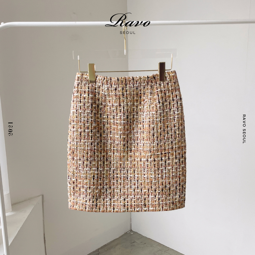 [샘플할인] Boas Tweed Skirt 보아스 트위드 스커트 -  brown 브라운