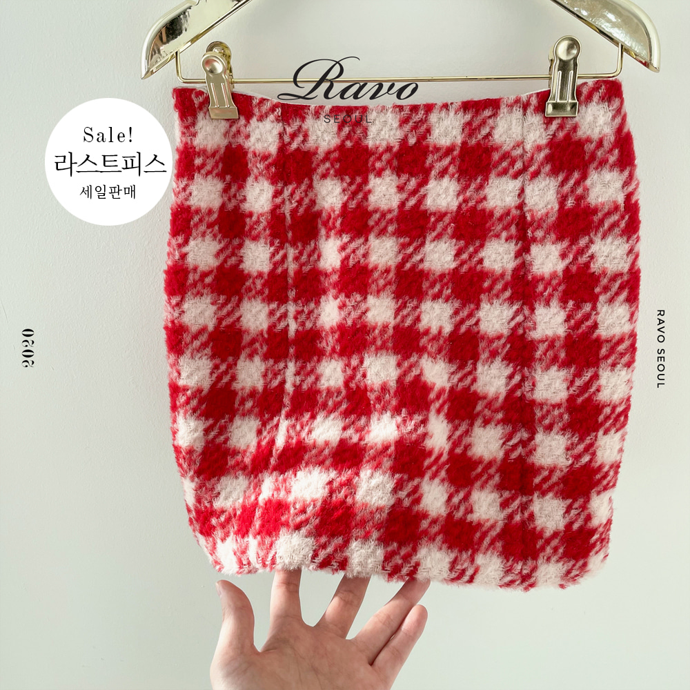 [라스트피스 할인] Bezal mini skirt 브살 미니 스커트 - Red 레드