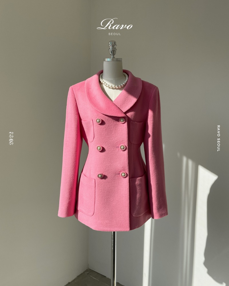 Juorr 주오르 Double wool Jacket - pink 핑크