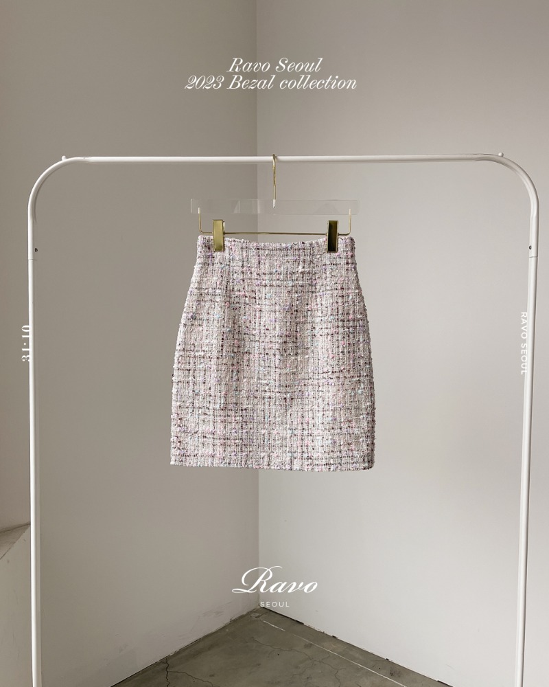 bezal 브살 6번 47cm mini Skirt 미니 스커트 - pure violet tweed